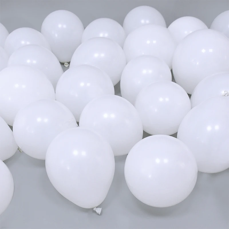 5-36 İnç Mat Saf Beyaz Lateks Balonlar Düğün Süslemeleri Şişme Hava Topu Çocuk Doğum Günü Partisi Balon Malzemeleri