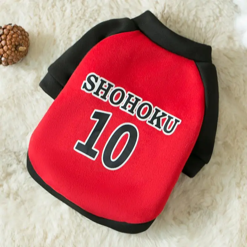 Anime Basketbol Hoodie Köpek Giyim Pet SLAM DUNK Köpek Giysileri Baskı Sakuragi Hanamichi Kostüm Sonbahar Kış Yaka Perro