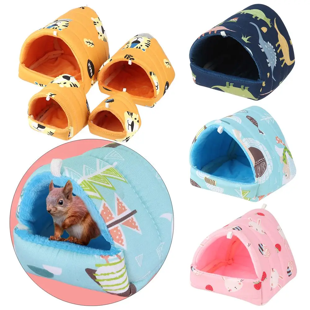 Sevimli Kış Mini Kafes Rahat Küçük Hayvan Uyku Yatak Kobay Yuva Sıcak Mat Hamster Evi