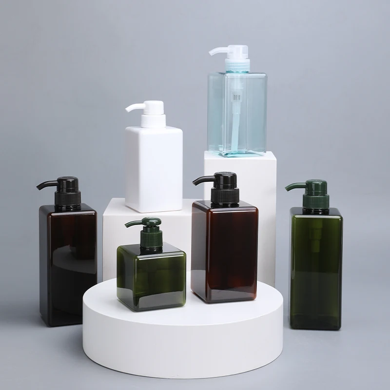 1 Adet PETG Basın şişe losyon dispenseri Banyo Duş Jeli Doldurulabilir Şişe Şampuan Kabı 250ml 450ml 650ml