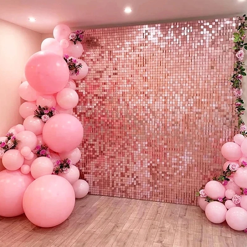 Parti Arka Plan Perde Glitter Zemin Düğün Dekorasyon Bebek Duş Yetişkin Çocuklar Doğum Günü Partisi Duvar Pullu Folyo Perde 1x2m