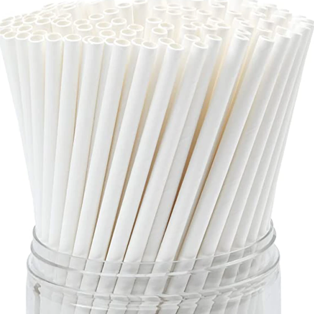 Ücretsiz Kargo-100 / Paket, Ev Partisi Düğün Tek Kullanımlık Plastik Sofra Malzemeleri, 197 * 6mm 100 % Biyo Tek Kullanımlık Kağıt Payet