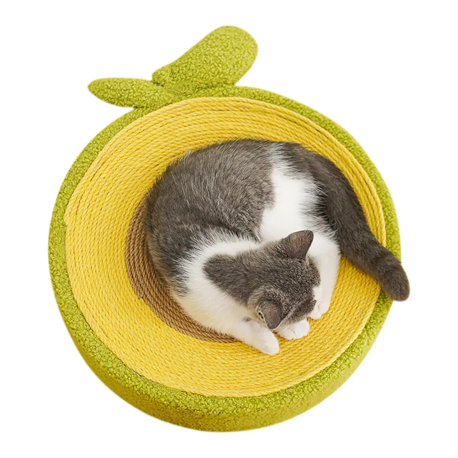 Kedi Scratcher Yatak 3 İn 1 Kedi Scratcher İle Tasarlanmış Sevimli Avokado Şekli Sevimli Kedi Scratcher Pet Eğitim Oyuncak Kapalı Kediler İçin