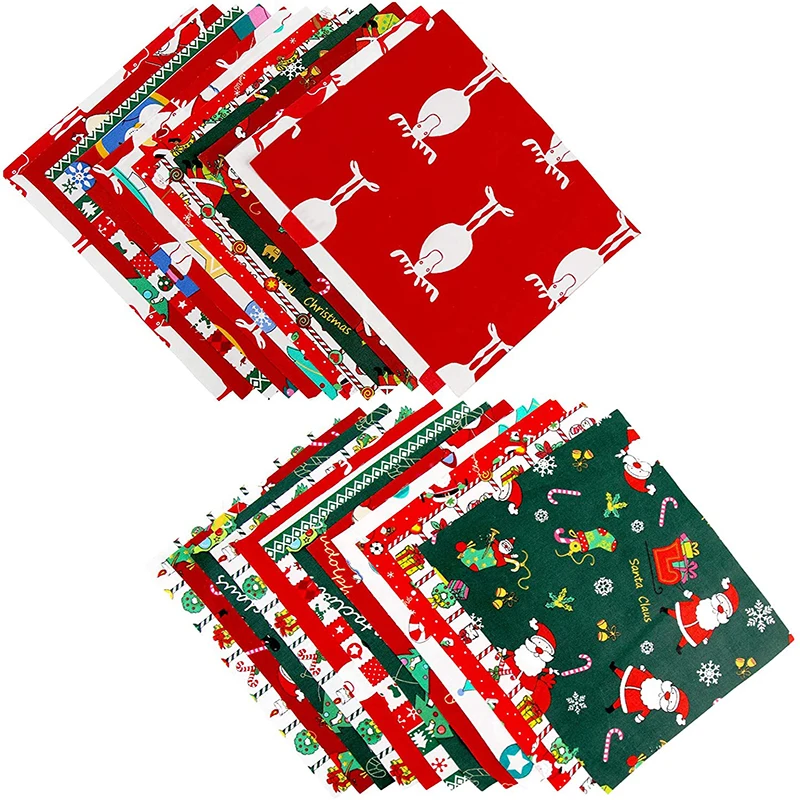 Dailylike 24 adet Pamuk Dikiş Kumaş Noel Demetleri Kapitone Kumaşlar Patchwork DIY Zanaat yılbaşı dekoru Malzemeleri