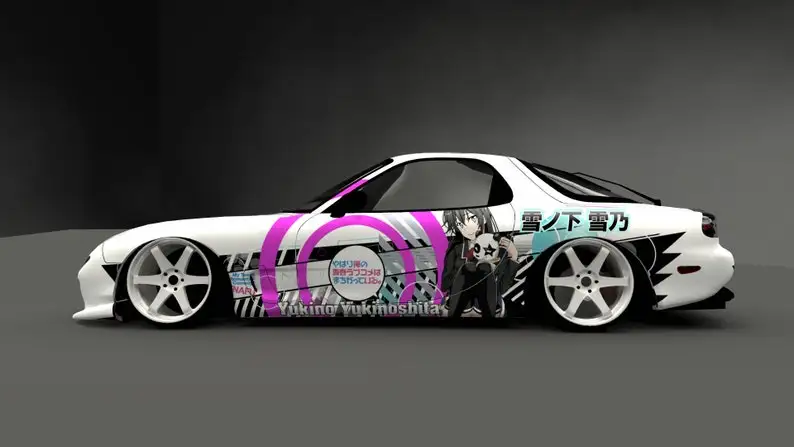 Anime Araba Çıkartmaları Genç Romantik Komedi Anime Manga Araba Livery Grafik DIY Araba Uzun Sticker Dekorasyon Araba Assessoires