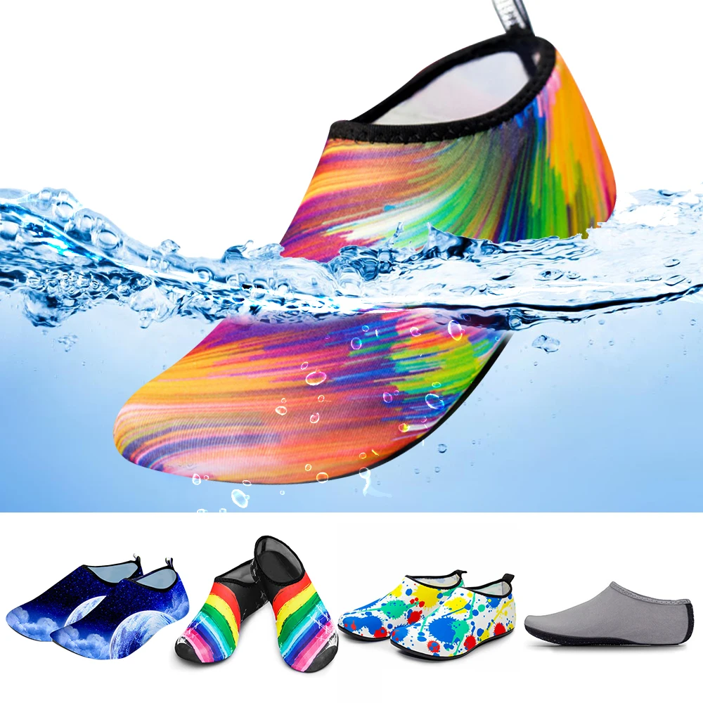 Erkekler Kadınlar su ayakkabısı Spor Ayakkabı Yaz Yüzme dalış çorapları Aqua plaj ayakkabısı Kaymaz Hızlı Kuru Sahil Nehir Deniz Çorap Terlik