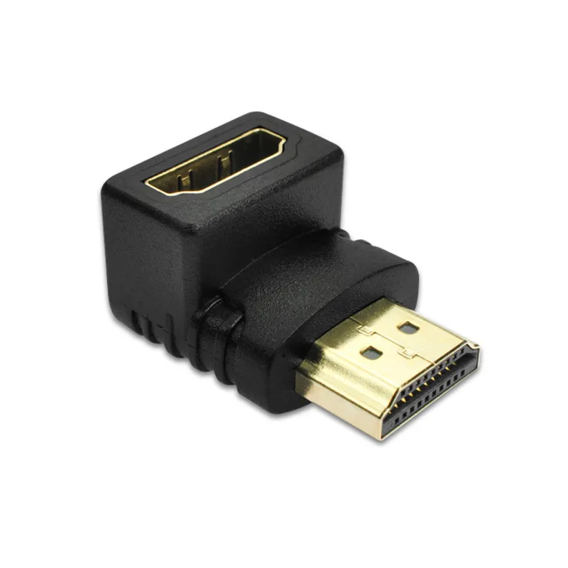 HDMI uyumlu 90 derece sağ açı adaptörü HDMI 270 derece HDMI erkek dişi HDMI dirsek konektörü