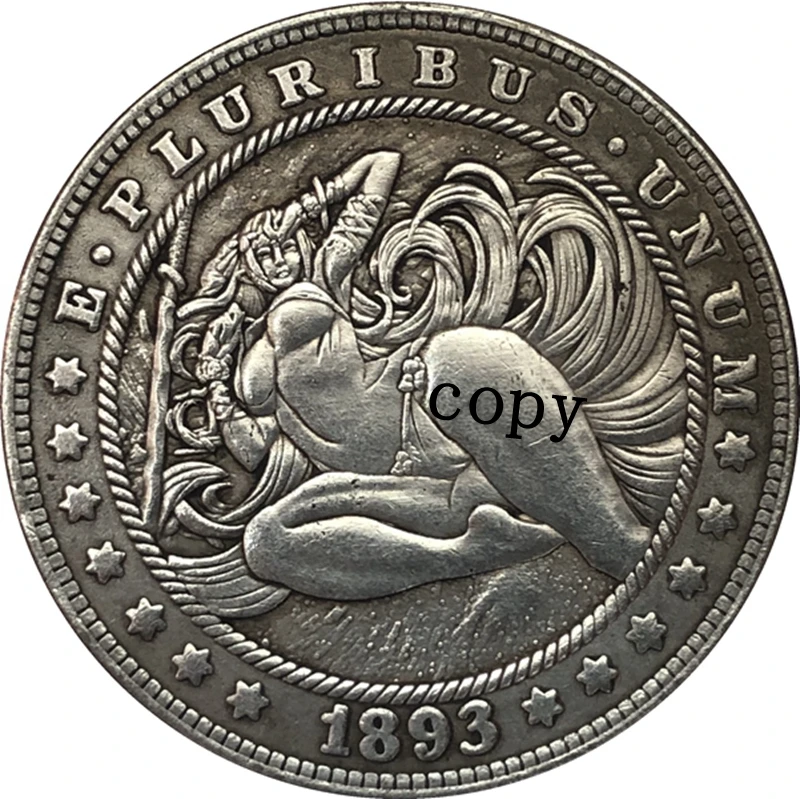 Hobo Nikel 1893-S ABD Morgan Dolar PARA KOPYA Tipi 253