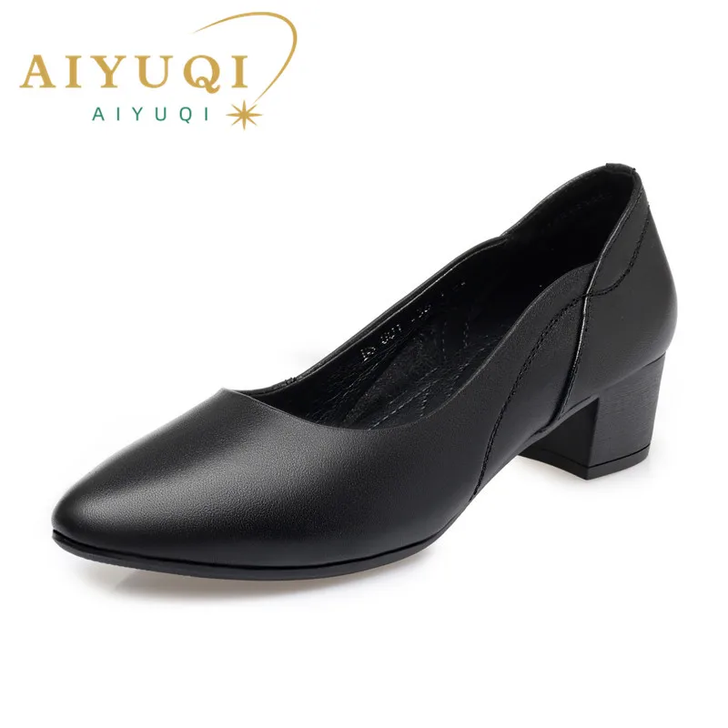 AIYUQI Kadın Ayakkabı kadın ayakkabıları 2023 Sonbahar Yeni Hakiki Deri Kadın Ayakkabı Bayan resmi giysi Kadın Ofis Ayakkabı