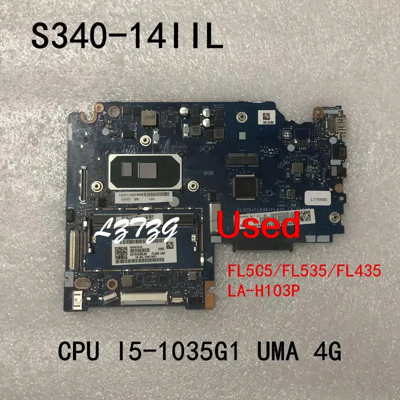 Kullanılan lenovo Ideapad S340-14IIL Laptop Anakart I5-1035G1 UMA RAM 4GB FRU 5B20W86995