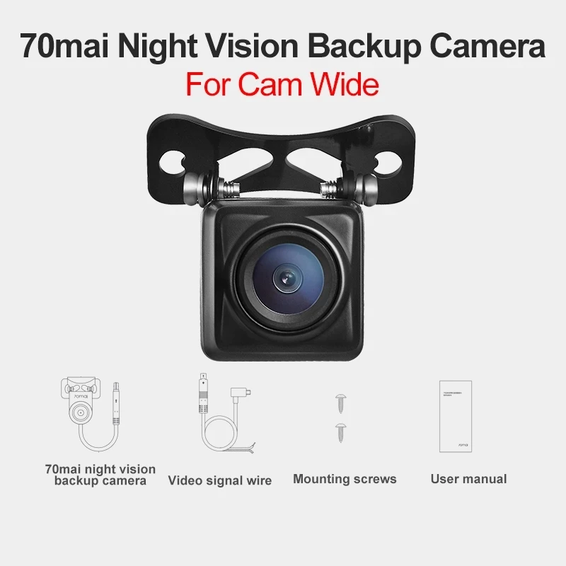 70mai HD KAMERA Gece Görüş Kamera için 70mai araba dvr'ı Geniş Dikiz Akışı Medya Çizgi Kam