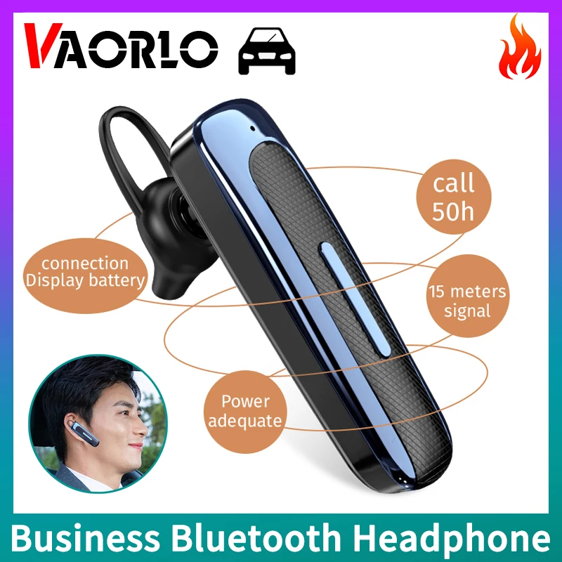 Iş Bluetooth Kulaklık Su Geçirmez Spor kablosuz kulaklık Gayrimenkulünü HD Mic 50 Saat Konuşma Süresi İçin Araba Sürüş, Seyahat, Ofis