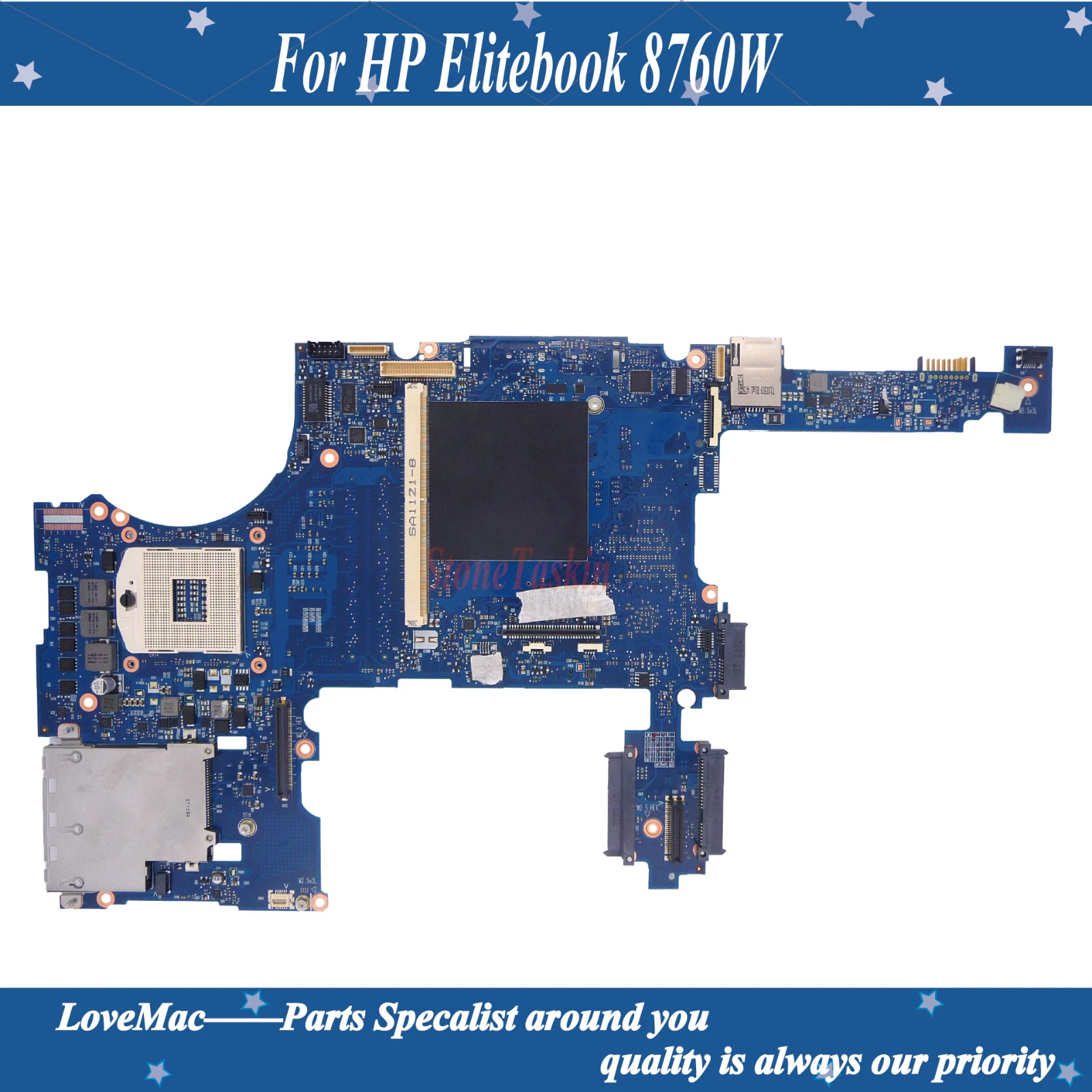 Yüksek kaliteli 652508-001 HP Elitebook 8760W İÇİN Laptop Anakart 6050A2438101 QM67 Dizüstü Bilgisayar% 100 % test edilmiş