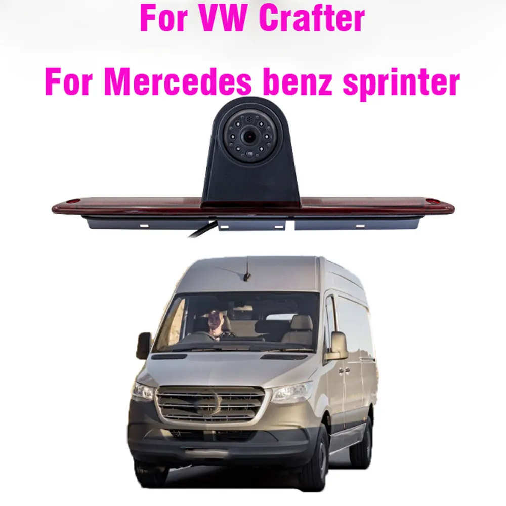 Araba CCD Ters Dikiz Kamera IR led fren işığı Park Gece Görüş Yedekleme Mercedes Benz Sprinter İçin VW Crafter