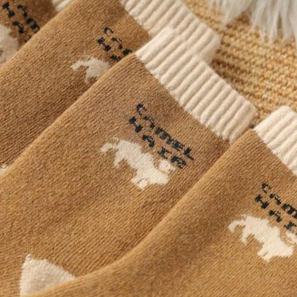Kış Sıcak Yün Çorap kadın Erkek Kalın Çorap Deve sıcak tutan çoraplar Yumuşak Havlu Kış Çorap Q3U3