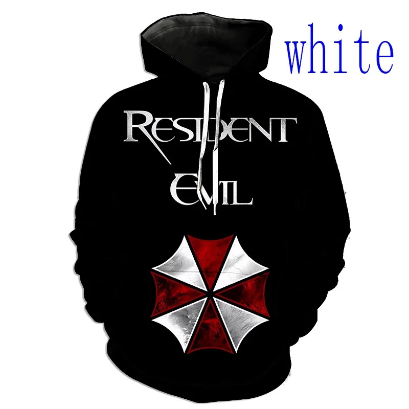 Erkekler Rahat U-Umbrella Corporation, Biohazard Tişörtü Hoodie 3D Baskı R-Resident Evil Hoodies