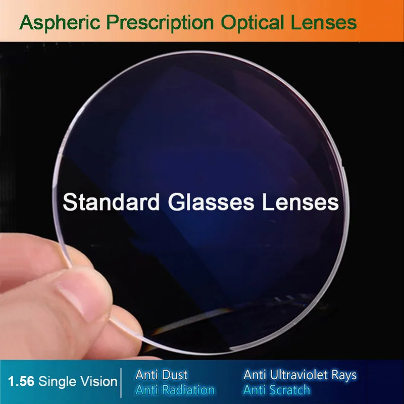 1.56 Tek Vizyon Optik Gözlük Reçete Lensler Miyopi / Hipermetrop / Presbiyopi Gözlük CR - 39 Reçine Lens Kaplama İle