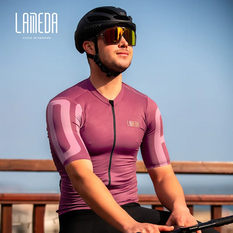 LAMEDA Yaz Bisiklet Jersey Adam Pro Dağ Bisikleti Giyim Maillot bisiklet Yol Bisikleti Üniforma erkek t-shirtü Yarım Kollu Gömlek