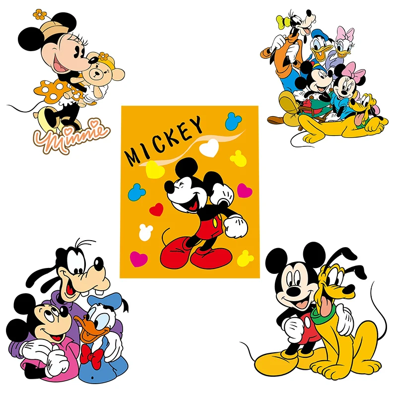 Pluto ayı Minnie Donald Ördek Mickey sevimli karikatür Disney ısı Transferi PVC Yama Giyim termal yapışkan yamalar DIY Aplikler