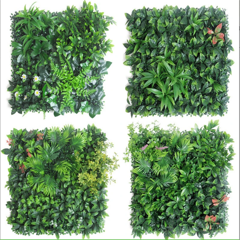 Yeni 50x50cm Yeşil Yapay Bitkiler Duvar Paneli Plastik Açık Çimenler Halı Dekor Ev Düğün Zemin Parti Çim Çiçek Duvar