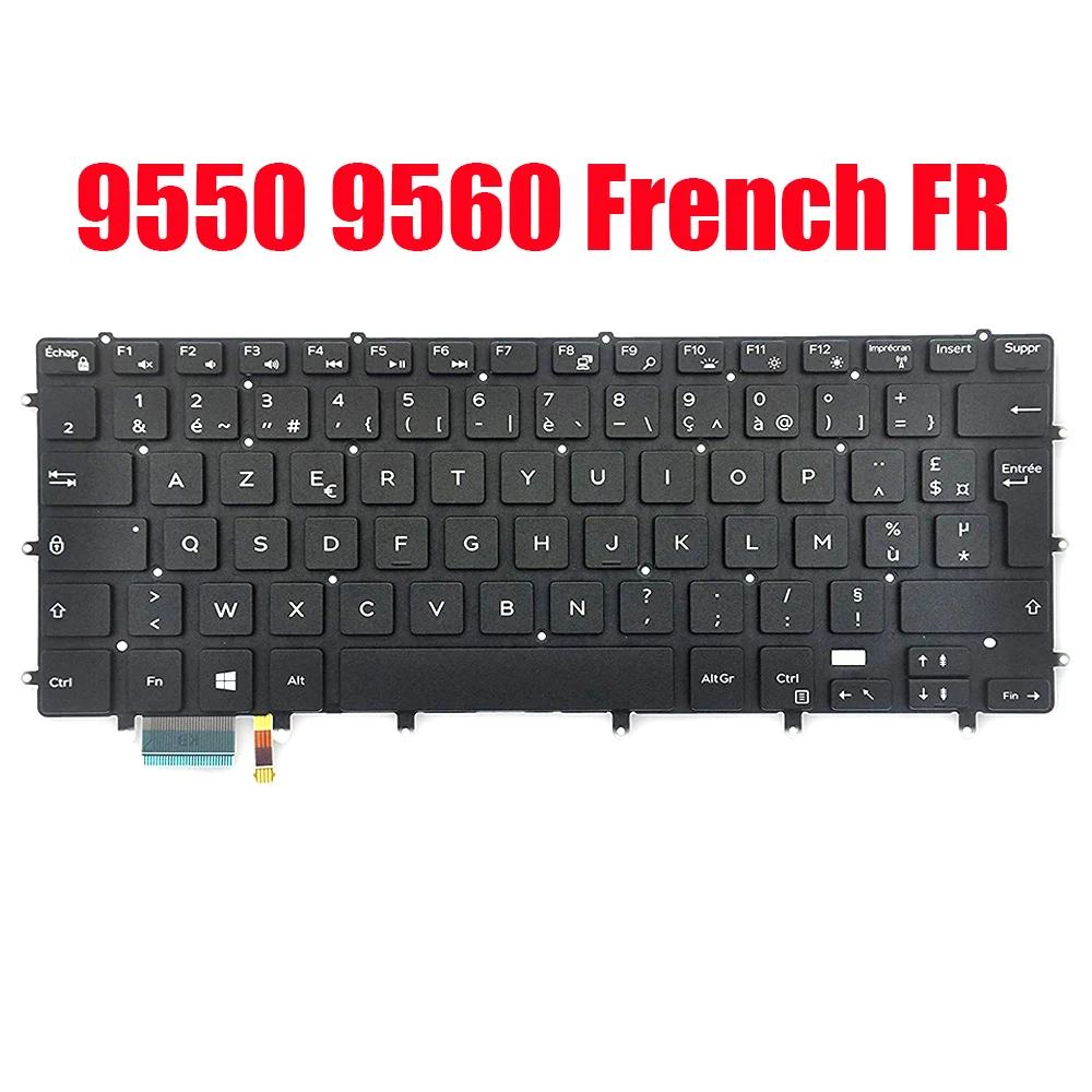 Fransız FR dell için klavye XPS 15 9550 9560 Hassas 5510 5520 0YFNDW YFNDW DLM14L26F0J698 PK131BG2A13 Arkadan Aydınlatmalı Yeni
