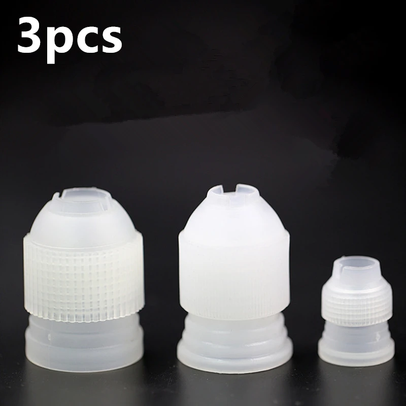 3 adet / takım Dekorasyon Ağız Dönüştürücü Adaptör Pasta İpuçları Plastik Bağlantı Memesi Setleri Kek Dekorasyon Araçları Bakeware