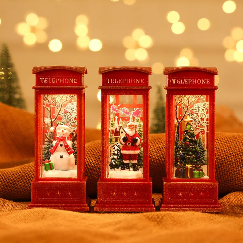 Işıklı Noel kartopu gece lambası Noel Noel fenerler dekoratif ev dekorasyon, Ideal hediyeler
