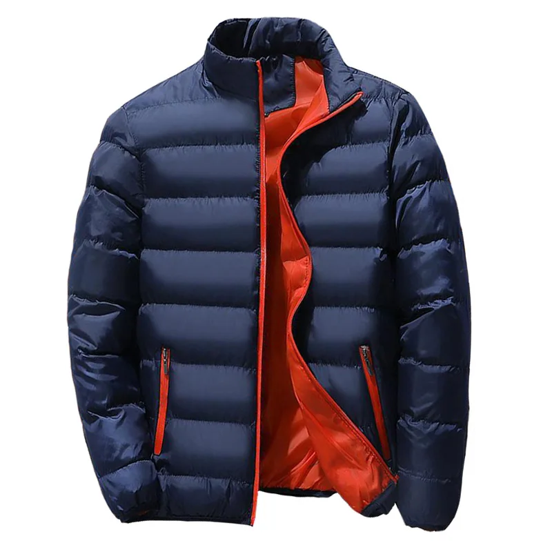 Erkek Parkas Coats Casual Katı Fermuar Parka Hombre Sonbahar Kış Sıcak Konfor Standı Yaka erkek Ceket Ceketler M-6XL Streetwear