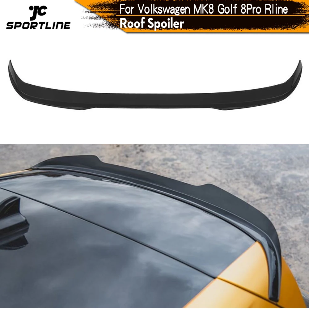 Araba arka çatı spoileri Boot Dudak Kanat Volkswagen MK8 Golf 8 Pro Rline 2021 ABS Karbon Görünümlü Parlak Siyah Çatı Spoiler