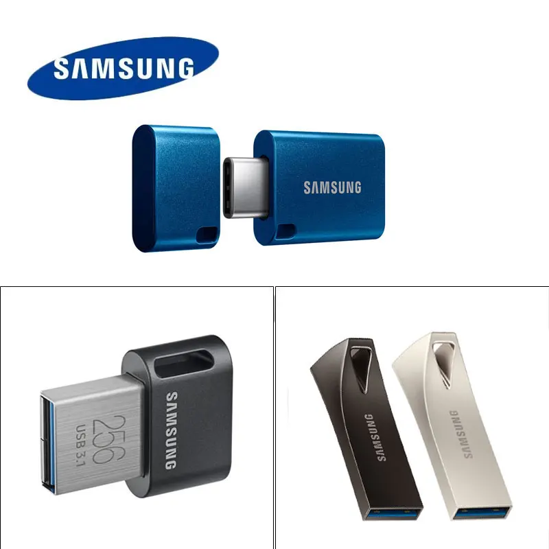 SAMSUNG BAR FIT DA artı USB flash sürücü 256GB 128GB 64GB 32GB Metal Kalem Sürücü USB3. 1 Bellek Sopa Depolama Aygıtı U Disk