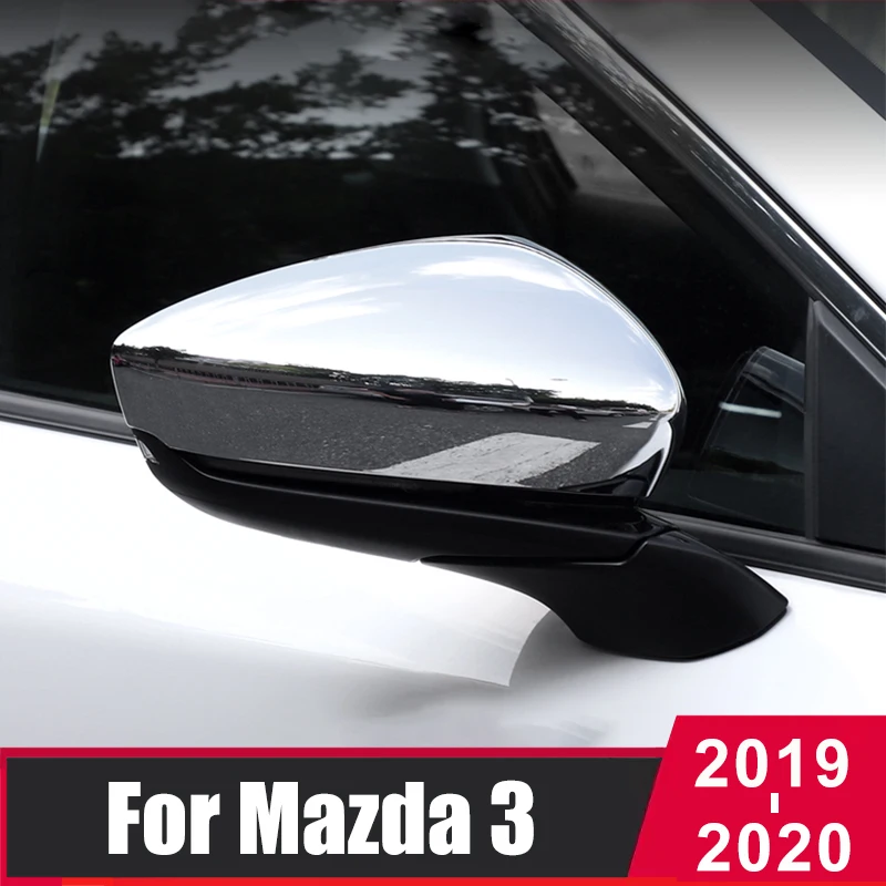ABS Araba Oto Karbon Fiber Yan dikiz aynası kapatma başlığı Kabuk Trim İçin Mazda 3 Axela 2019 2020 Aksesuarları