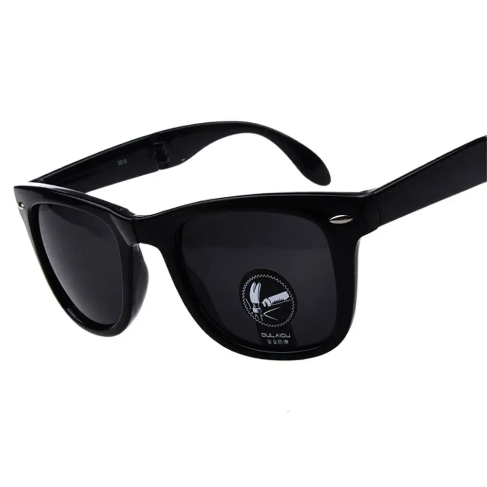Katlanır Gözlük Marka Tasarım Aynalı Güneş Gözlüğü Katlanmış Óculos De Sol UV400 Sınıfları ıle Kılıf Erkek Kadın Gözlüğü