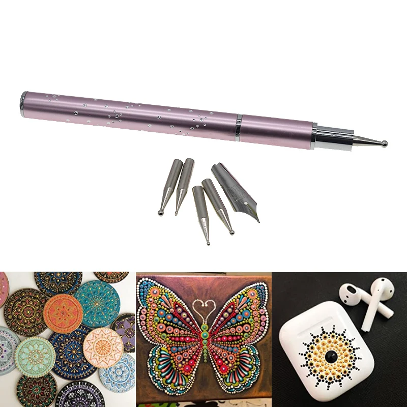 6 adet İpuçları Mandala Süsleyen Araçları Stylus Kalemler Tasarımcı DIY Modelleme Çömlek Polimer Kil Boya Hattı Arcilla Tırnak Zanaat Araçları