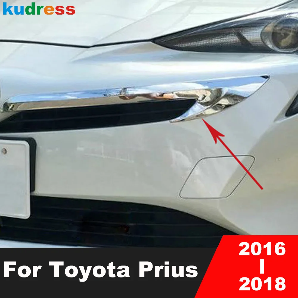 Toyota Prius 2016 için 2017 2018 Krom Ön İzgara ızgara kapağı Trim Kafa İzgaralar Kalıplama Garnitür Şerit Araba Dış Aksesuarları