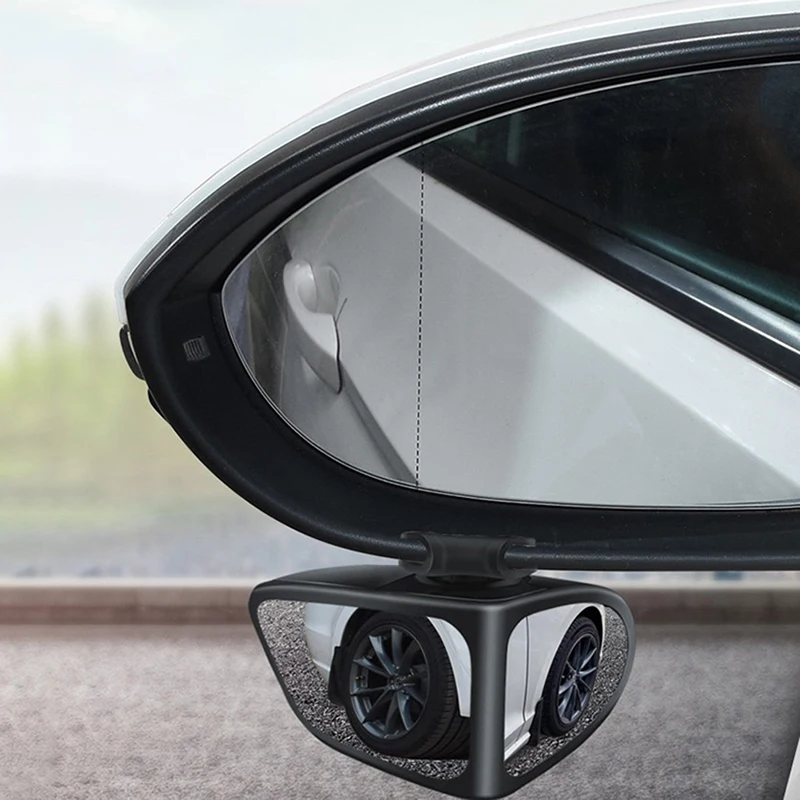 1 ADET Araba Geri Küçük Yuvarlak Ayna Ön Ve Arka Tekerlek Geniş Açılı Ayna Çift Taraflı Yardımcı Dikiz 360 Derece Kör