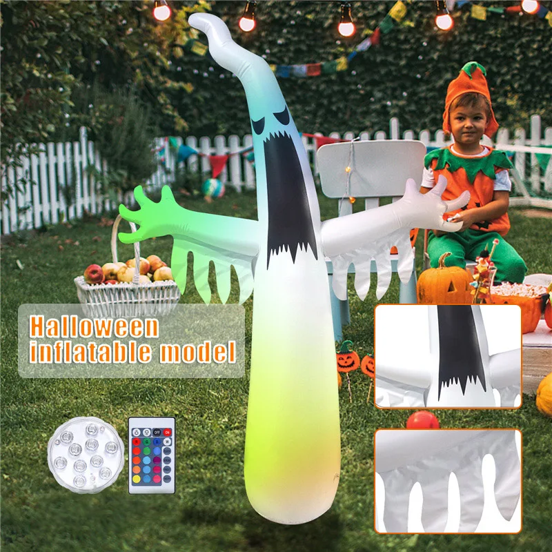 2.5 m cadılar bayramı korkunç şişme hayalet güvenli Tumbler açık sahne dekor sahne dahili LED cadılar bayramı dekorasyon ışıkları dekor
