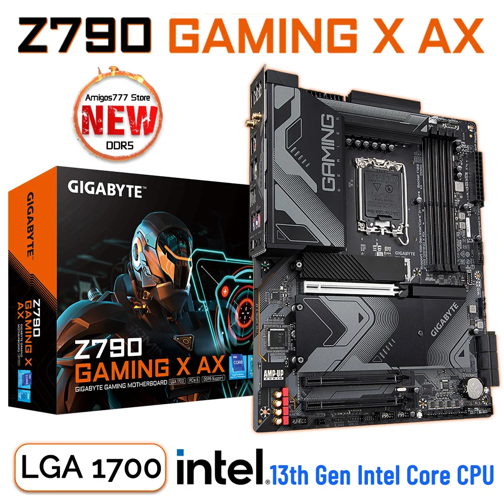 GİGABYTE GA Z790 OYUN X AX Yeni Intel Z690 Anakart DDR5 128G 7600 (O. C.) PCIe 5.0 M. 2 2.5 GbE Desteği 13th Gen Soket LG1700