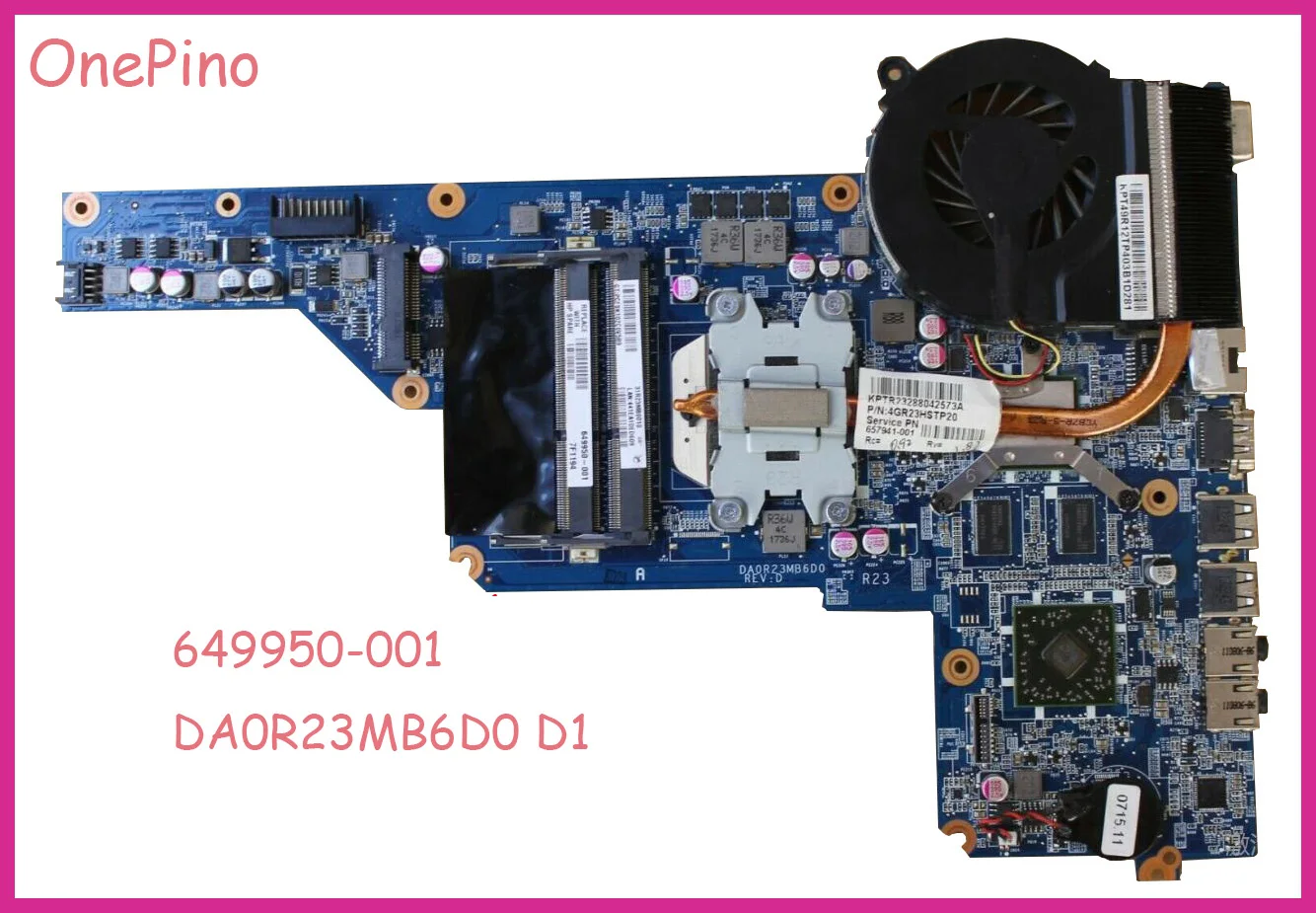 649950-001 DA0R23MB6D1 D0 hp pavilion g4 g6 g7 laptop anakart HD 6470 DDR3 G7-1000 R23 Soket FS1 test