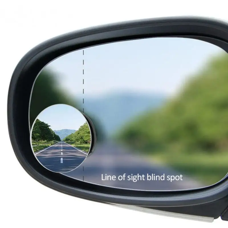 1/2 Adet Araba Yuvarlak Çerçeve Dışbükey Kör Nokta Ayna Geniş açı 360 Derece Ayarlanabilir Temizle Dikiz Yardımcı Ayna Sürüş Güvenliği