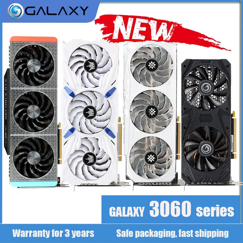 GALAXY 100 % Yenı 3060 serisi Grafik Oyun Kartları GeForce RTX 3060 Ti NVIDIA Kart 256Bit GDDR6X 8G 12G GPU