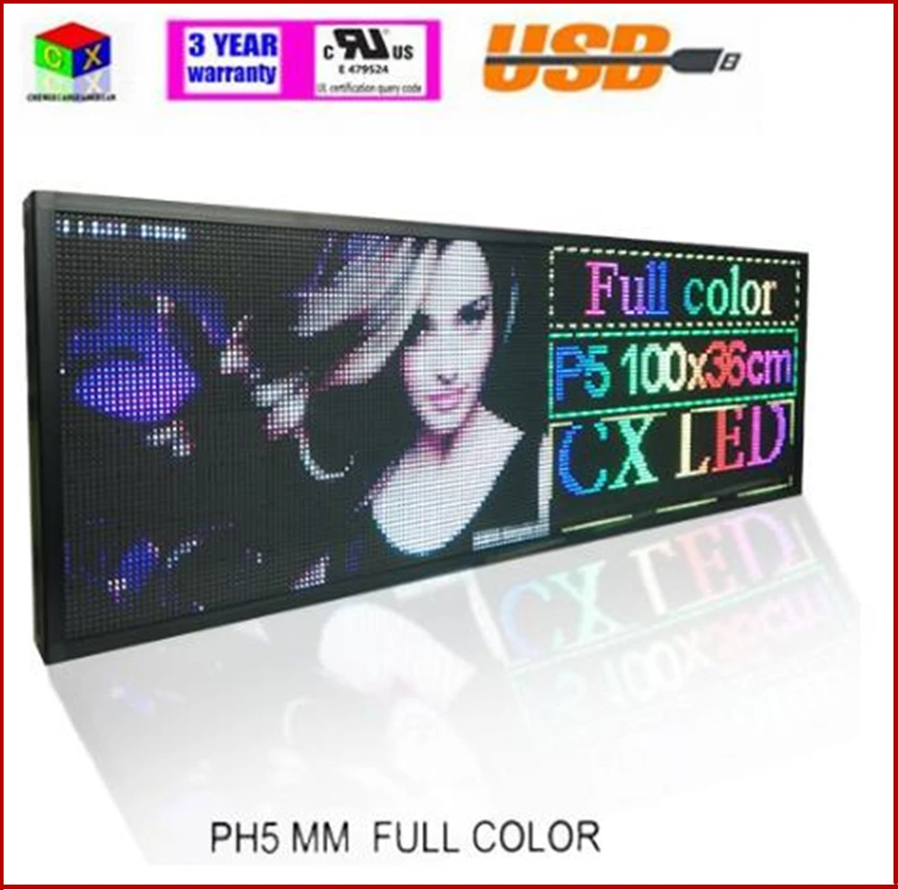 RGB Tam renkli P5 Kapalı LED Mesaj Burcu Hareketli Kaydırma led Ekran Kartı mağaza ve pencereler için