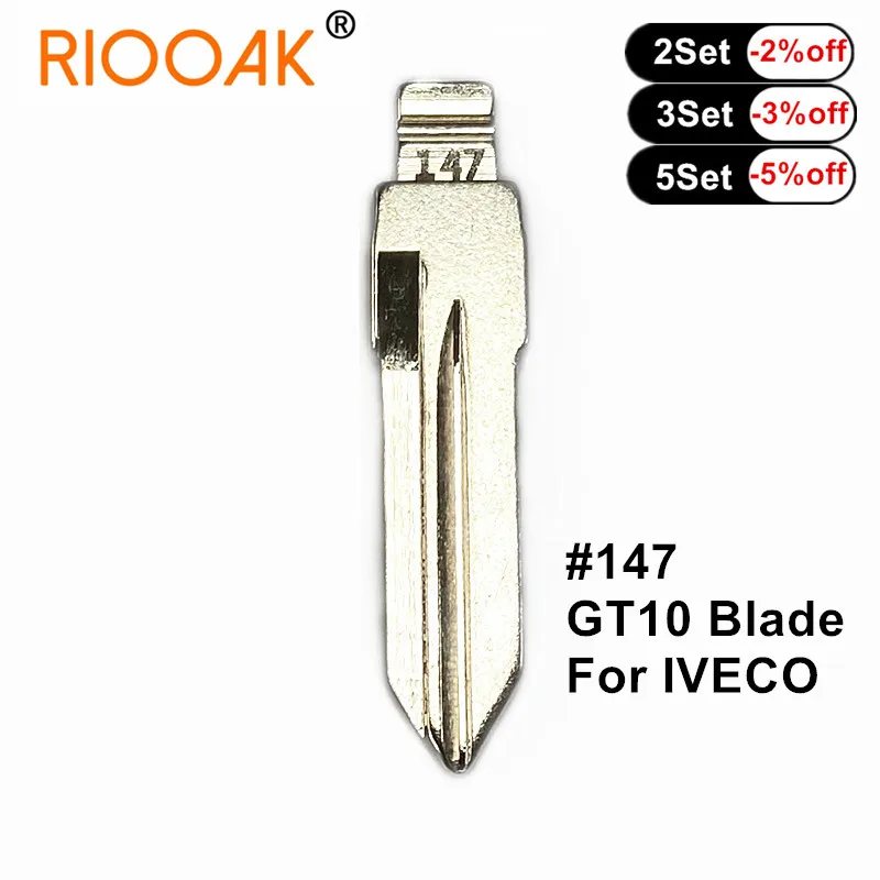 10 adet / grup #147 lishi GT10 Metal Boş Kesilmemiş Flip KD VVDI Uzaktan itmeli anahtar IVECO Oto Yedek Parçaları İç parçaları