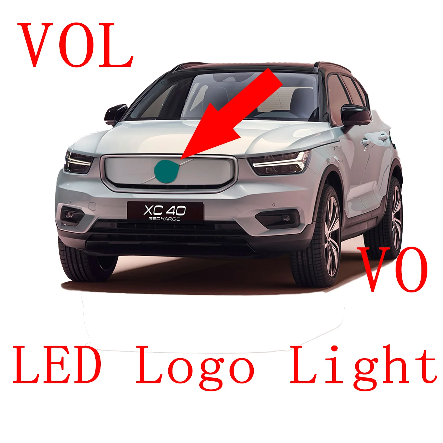 VOL 4D VO ön arka otomobil LED amblemi ışık araba rozeti Logosu lamba gündüz Farı DRL güvenli ampul işaretleyici sembolü