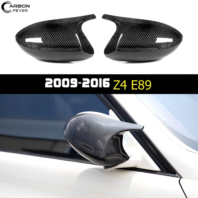BMW için Z4 E89 Cabrio 2009-2016 Ayna Kapakları Araba Yan Kapı Dikiz Yan Ayna Kapağı Karbon Fiber Reaplacemet Parlak
