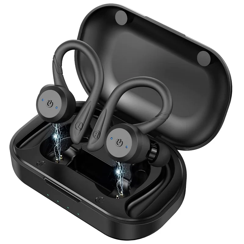 Kablosuz kulaklık Bluetooth 5.0 Gürültü Önleyici Kulaklık Çift Mikrofon HD Çağrı HİFİ Stereo Spor kulaklık SmartPhone İçin IPX7