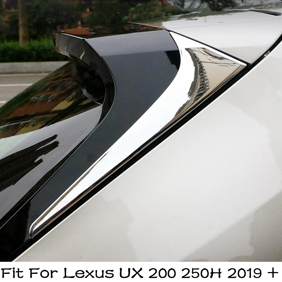 Krom Bagaj Kapağı Yan Kapı Pencere Çizgili Sequins Arka Kanat Süslemeleri Kapak Trim Aksesuarları İçin Fit Lexus UX 200 250H 2019-2022