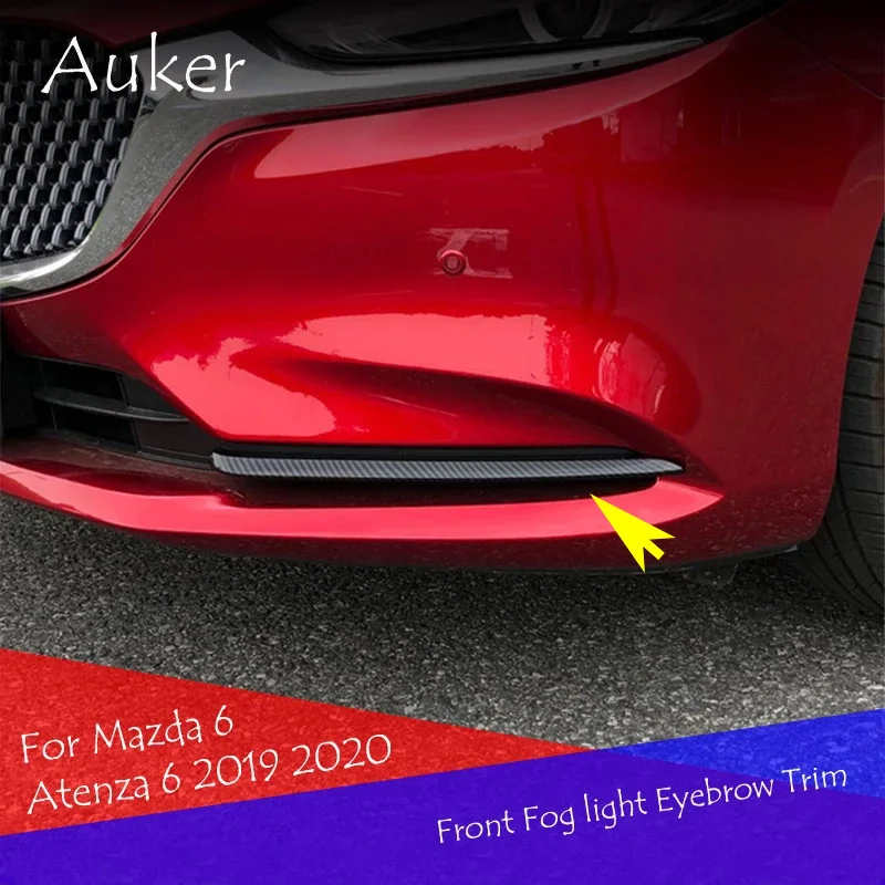Araba Ön Sis Lambası Kaş Trim Sticker Garnitür Dekorasyon Şeritleri Araba Styling Mazda 6 Atenza İçin 6 2019 2020 2021 Aksesuarları