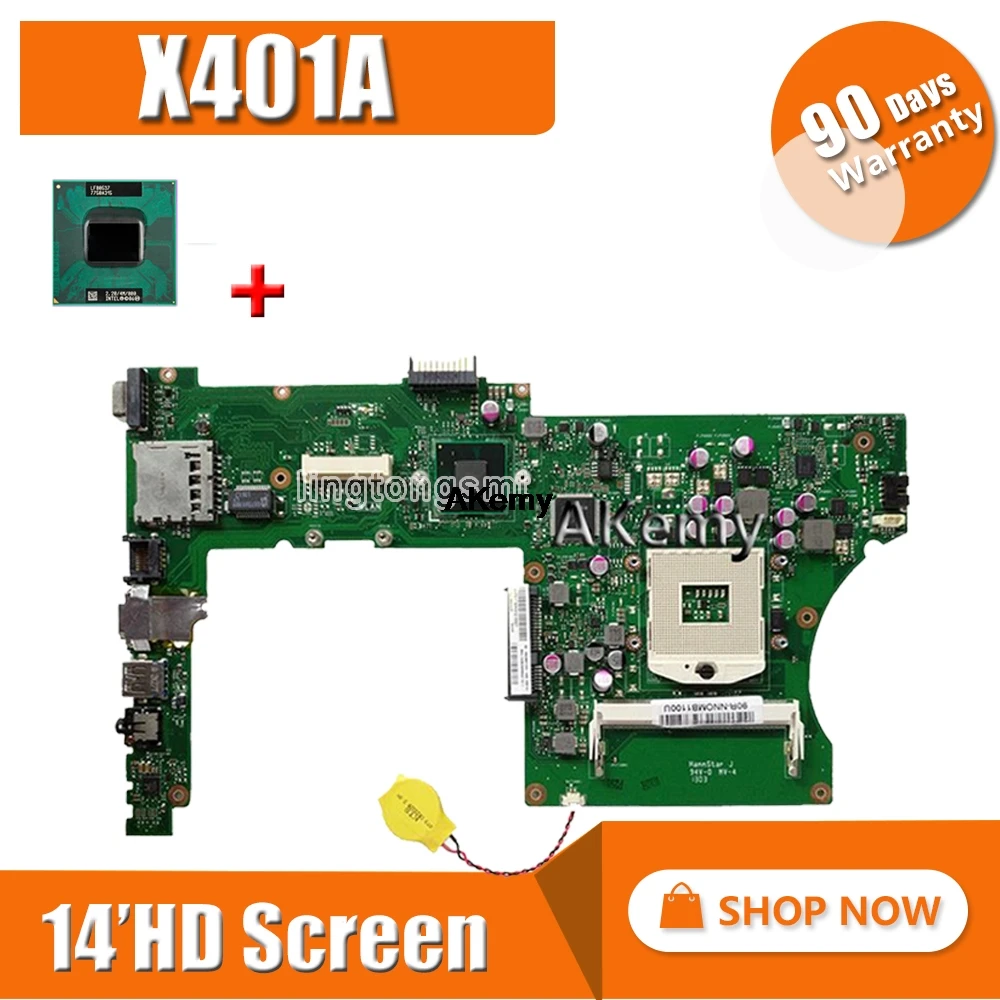 For Asus X301A X401A X501A laptop anakart desteği X401A 14 