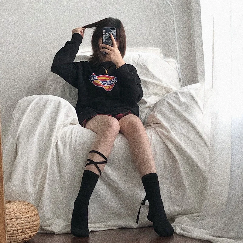 Kadın Çorap Japon JK Lolita Çapraz Kayış Çorap Buzağı Yüksek Çorap Moda Kız Kawaii Cosplay Kolej Tarzı Uzun Çorap
