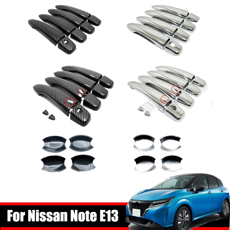 Nissan Note için E13 2020 2021 2022 ABS karbon fiber Dış Yan Kapı Kolu kapı Kase sticker Kapak Trim Dış aksesuarlar